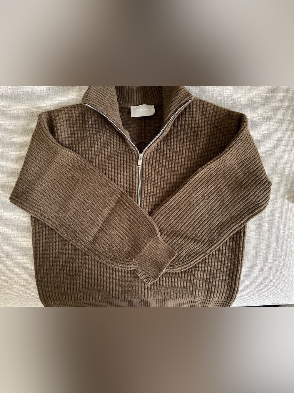 EVERLANE Merino Half-Zip Sweater, M